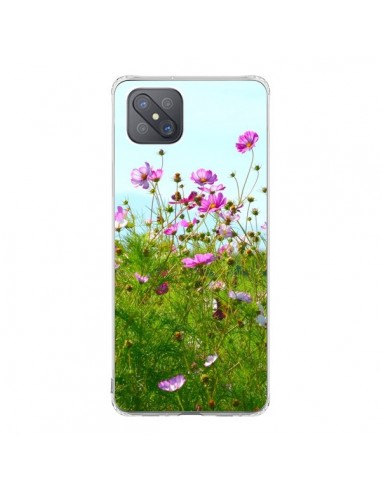 Coque Oppo Reno4 Z 5G Fleurs Roses Champ - R Delean