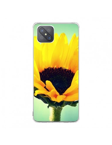 Coque Oppo Reno4 Z 5G Tournesol Zoom Fleur - R Delean