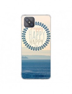 Coque Oppo Reno4 Z 5G Happy Day Mer Ocean Sable Plage...