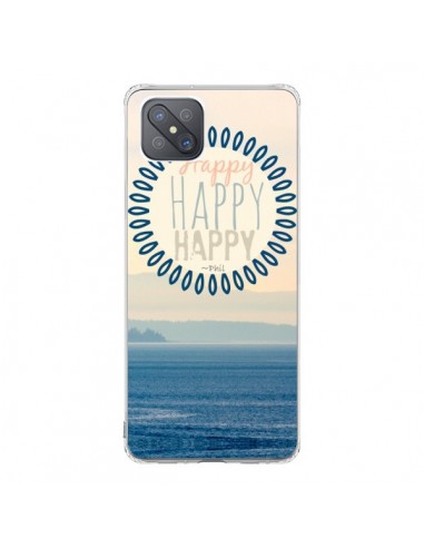 Coque Oppo Reno4 Z 5G Happy Day Mer Ocean Sable Plage Paysage - R Delean