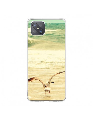 Coque Oppo Reno4 Z 5G Mouette Mer Ocean Sable Plage Paysage - R Delean