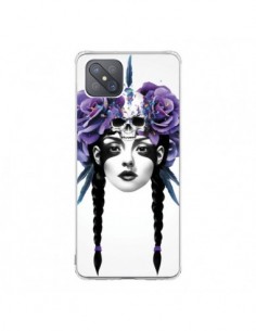 Coque Oppo Reno4 Z 5G Fille Fleurs Warrior - Ruben Ireland