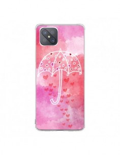 Coque Oppo Reno4 Z 5G Parapluie Coeur Love Amour - Sylvia...