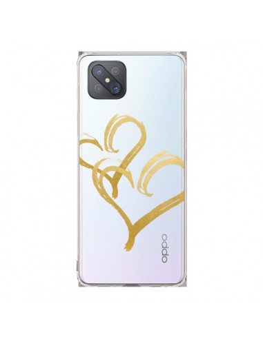 Coque Oppo Reno4 Z 5G Deux Coeurs Love Amour Transparente - Sylvia Cook