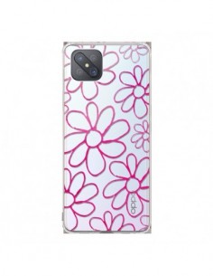Coque Oppo Reno4 Z 5G Flower Garden Pink Fleur...