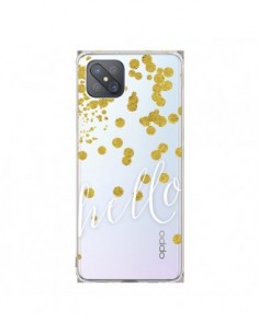 Coque Oppo Reno4 Z 5G Hello, Bonjour Transparente -...