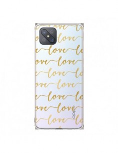 Coque Oppo Reno4 Z 5G Love Amour Repeating Transparente -...