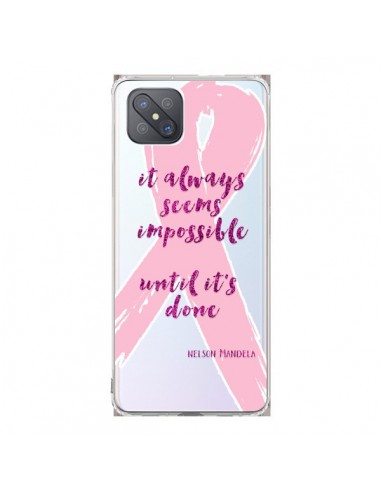 Coque Oppo Reno4 Z 5G It always seems impossible, cela semble toujours impossible Transparente - Sylvia Cook