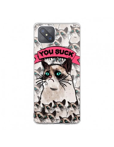 Coque Oppo Reno4 Z 5G Chat Grumpy Cat - You Suck - Sara Eshak