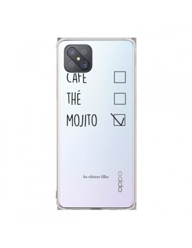 Coque Oppo Reno4 Z 5G Café, Thé et Mojito Transparente - Les Vilaines Filles