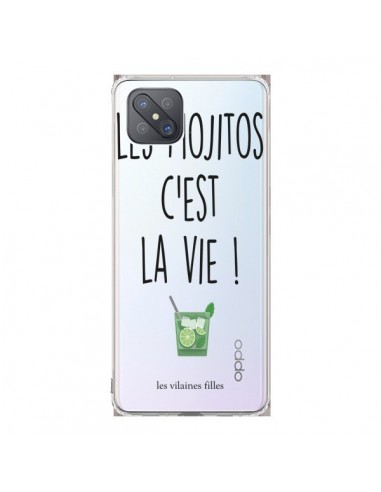 Coque Oppo Reno4 Z 5G Les Mojitos, c'est la vie Transparente - Les Vilaines Filles