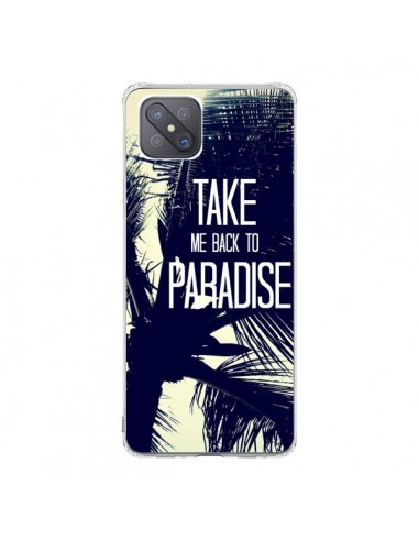Coque Oppo Reno4 Z 5G Take me back to paradise USA Palmiers - Tara Yarte
