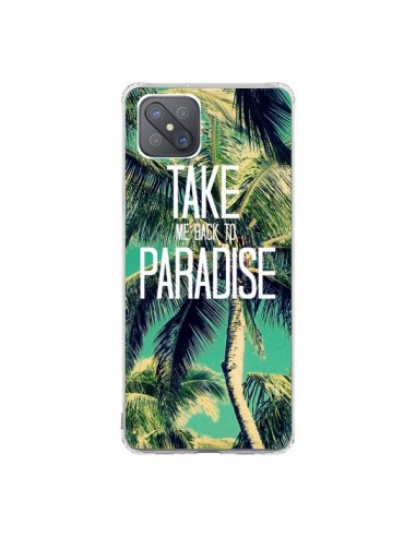 Coque Oppo Reno4 Z 5G Take me back to paradise USA Palmiers Palmtree - Tara Yarte