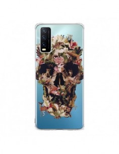 Coque Vivo Y20S Jungle Skull Tête de Mort Transparente -...