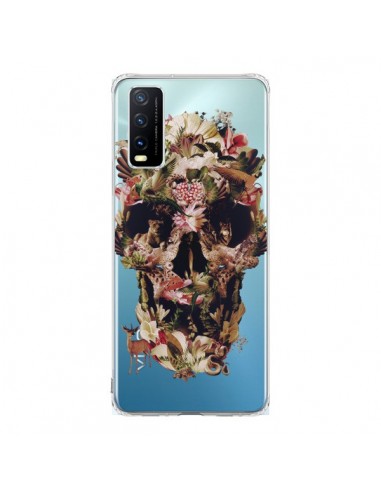 Coque Vivo Y20S Jungle Skull Tête de Mort Transparente - Ali Gulec