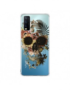 Coque Vivo Y20S Garden Skull Tête de Mort Transparente -...