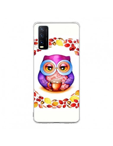 Coque Vivo Y20S Chouette Automne - Annya Kai