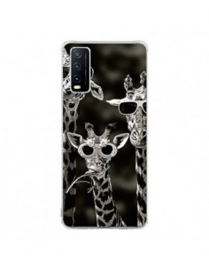Coque Vivo Y20S Girafe Swag Lunettes Familiy Giraffe -...