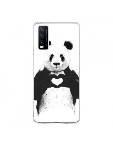 Coque Vivo Y20S Panda Amour All you need is love - Balazs Solti