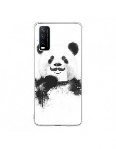 Coque Vivo Y20S Funny Panda Moustache Movember - Balazs...