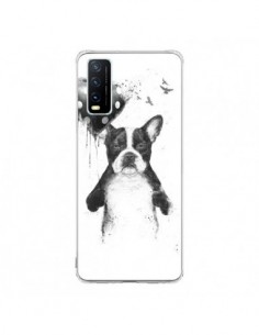 Coque Vivo Y20S Lover Bulldog Chien Dog My Heart Goes...
