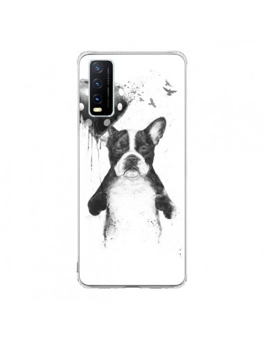 Coque Vivo Y20S Lover Bulldog Chien Dog My Heart Goes Boom - Balazs Solti