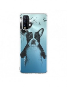 Coque Vivo Y20S Love Bulldog Dog Chien Transparente -...