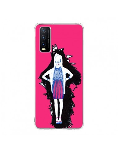 Coque Vivo Y20S Lola Femme Fashion Mode Rose - Cécile