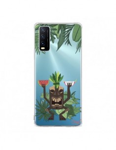 Coque Vivo Y20S Tiki Thailande Jungle Bois Transparente -...