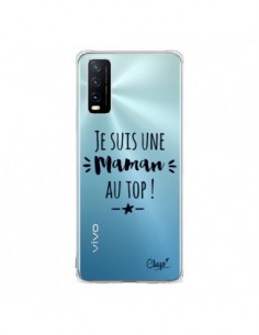 Coque Vivo Y20S Je suis une Maman au Top Transparente -...