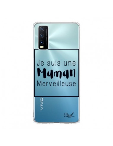 Coque Vivo Y20S Je suis une Maman Merveilleuse Transparente - Chapo