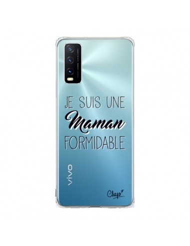 Coque Vivo Y20S Je suis une Maman Formidable Transparente - Chapo