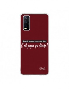 Coque Vivo Y20S C'est Papa qui Décide Rouge Bordeaux - Chapo