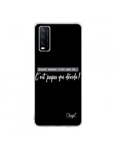 Coque Vivo Y20S C'est Papa qui Décide Noir - Chapo