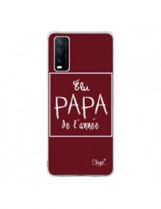 Coque Vivo Y20S Elu Papa de l'Année Rouge Bordeaux - Chapo
