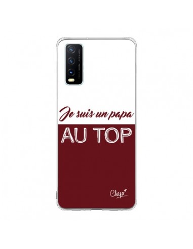 Coque Vivo Y20S Je suis un Papa au Top Rouge Bordeaux - Chapo