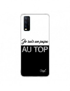 Coque Vivo Y20S Je suis un Papa au Top Noir - Chapo