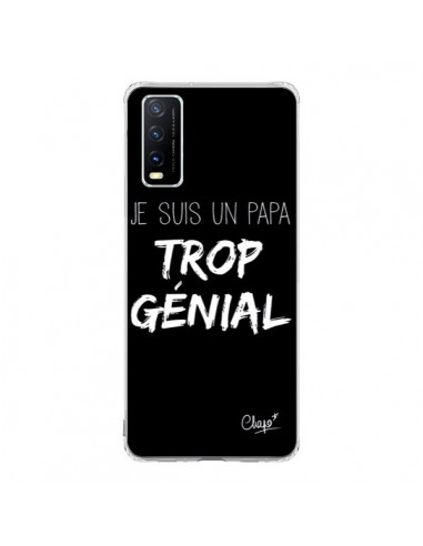 Coque Vivo Y20S Je suis un Papa trop Génial Noir - Chapo