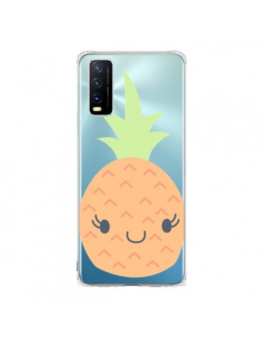 Coque Vivo Y20S Ananas Pineapple Fruit Transparente - Claudia Ramos