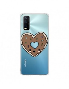 Coque Vivo Y20S Donuts Heart Coeur Chocolat Transparente...