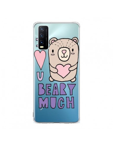 Coque Vivo Y20S I Love You Beary Much Nounours Transparente - Claudia Ramos