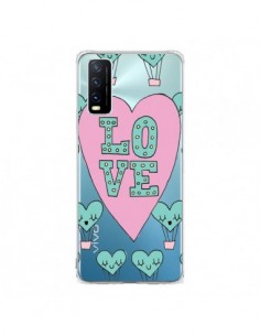 Coque Vivo Y20S Love Nuage Montgolfier Transparente -...