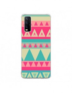 Coque Vivo Y20S Azteque Rose Vert - Eleaxart
