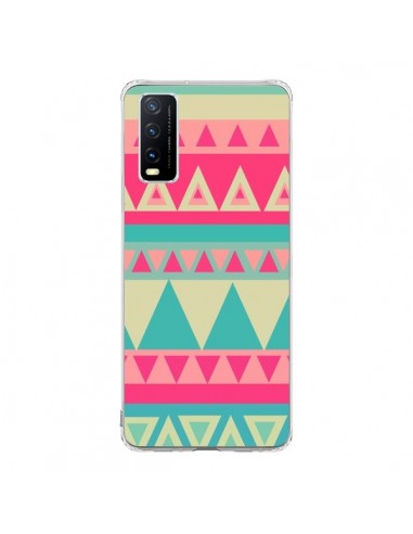 Coque Vivo Y20S Azteque Rose Vert - Eleaxart