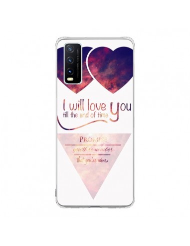 Coque Vivo Y20S I will love you until the end Coeurs - Eleaxart