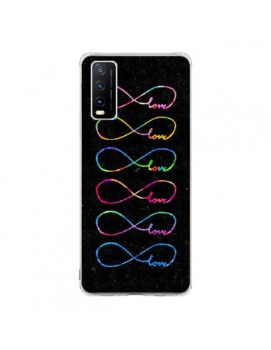 Coque Vivo Y20S Love Forever Infini Noir - Eleaxart