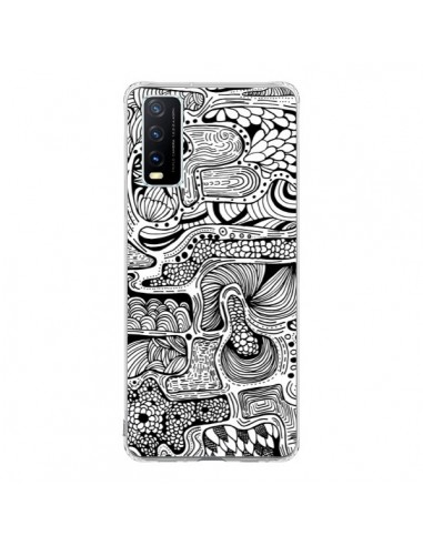 Coque Vivo Y20S Reflejo Reflet Noir et Blanc - Eleaxart