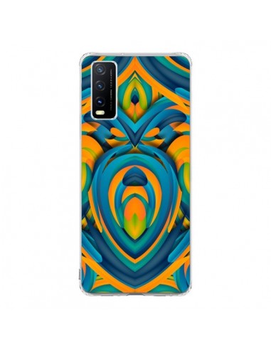 Coque Vivo Y20S Cross Heart Azteque Coeur - Eleaxart