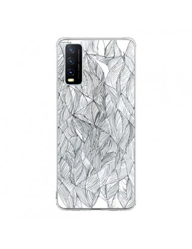 Coque Vivo Y20S Courbes Meandre Blanc Noir -  Léa Clément