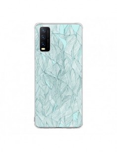 Coque Vivo Y20S Courbes Meandre Bleu Vert Nuageux -  Léa...